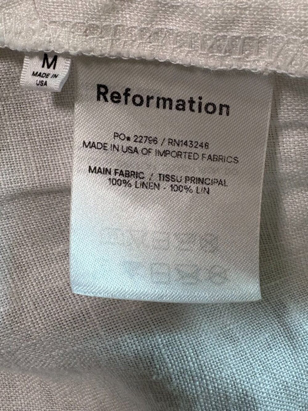 Reformation Hummingbird Linen Top | M - Picture 5 of 6